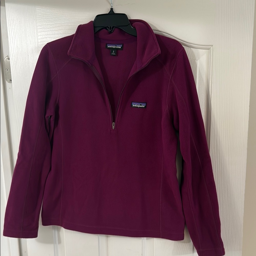 Patagonia Maroon Quarter-Zip Fleece